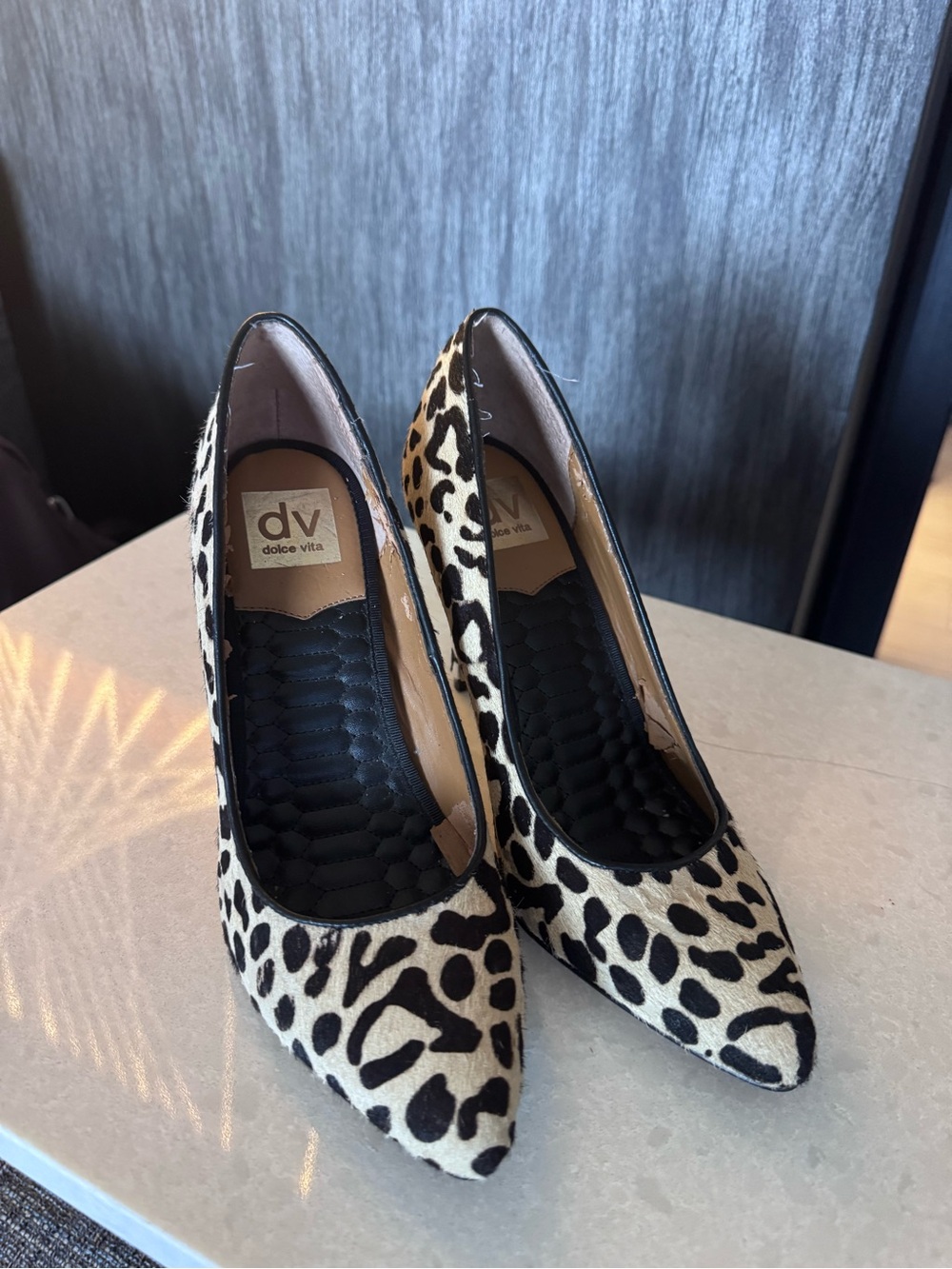 Dolce Vita Leopard Print Pointed Toe Pumps
